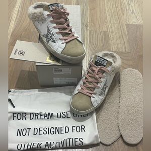 GOLDEN GOOSE Shearling Sabot SuperStar